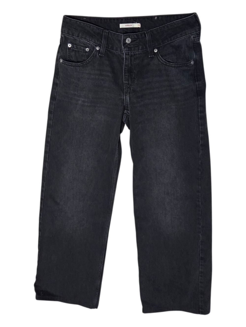 Levi's Women's Superlow Loose Straight Jeans Black Size 26